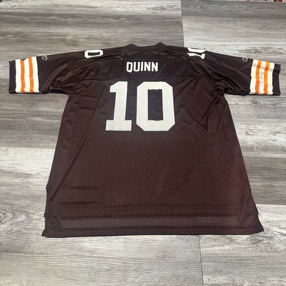 Reebok NFL Cleveland Browns Brady Quinn #10 Mens 2XL Signed Mesh Football Jersey - Picture 4 of 12